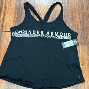 Under Armour Black Women's Graphic Racerback Tank Women Large NWT
